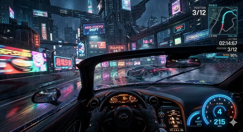 Neon night drive